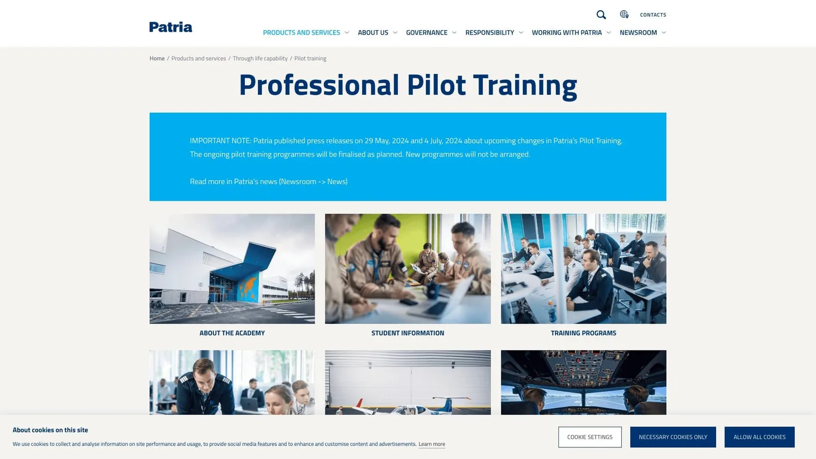 Patria Pilot Training