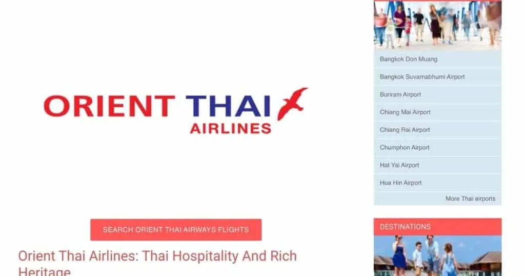 Orient Thai Airlines - Private Jets