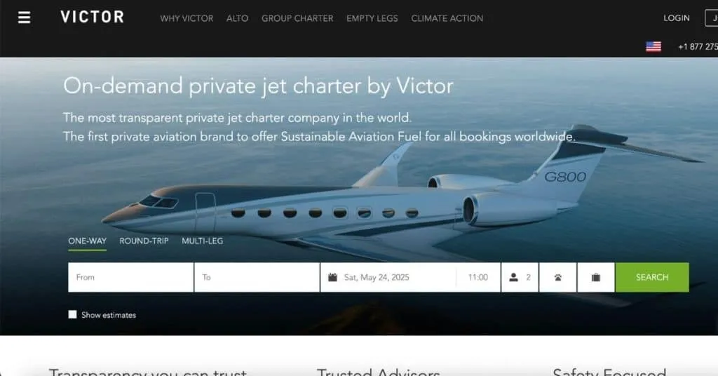Victor Aviation - best private jet companies in London