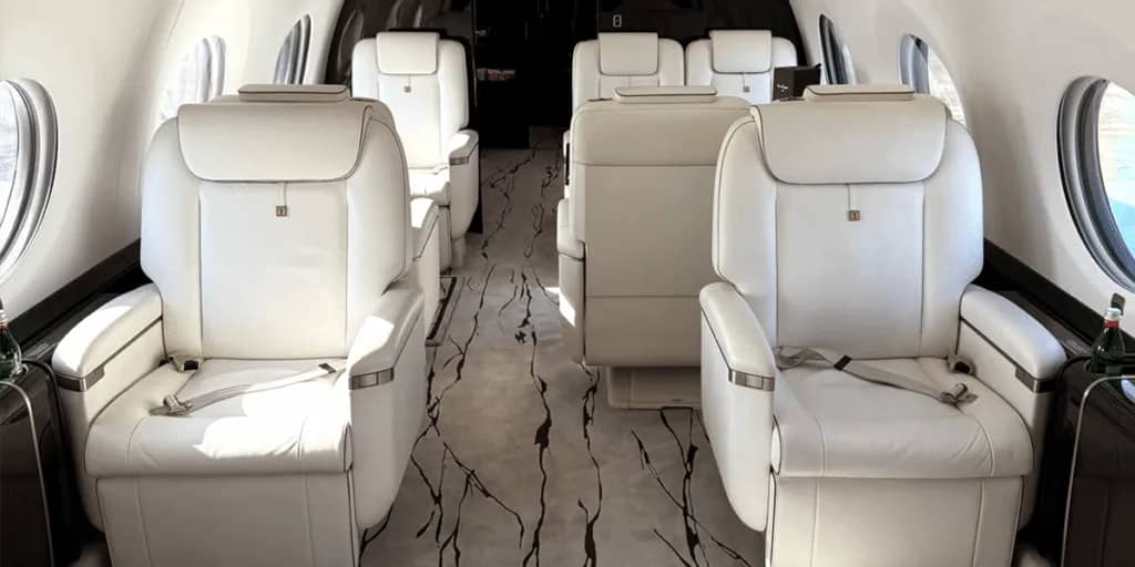 private jet interior comfort