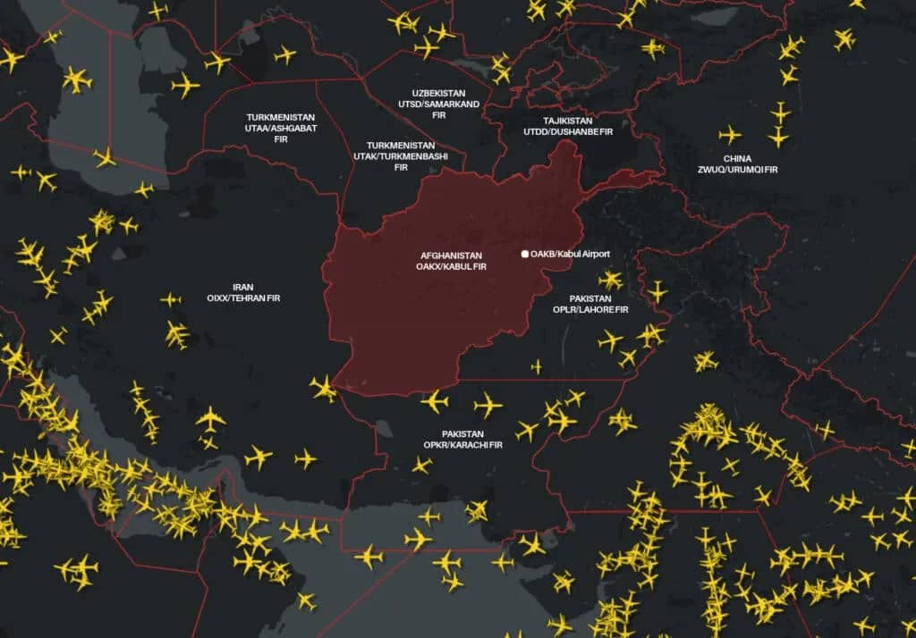 Afghanistan Airspace Closure