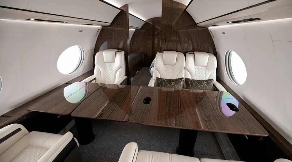Gulfstream G700 luxury business jet cabin