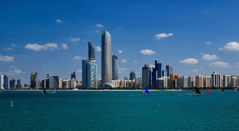 Abu Dhabi's skyline in December 2014