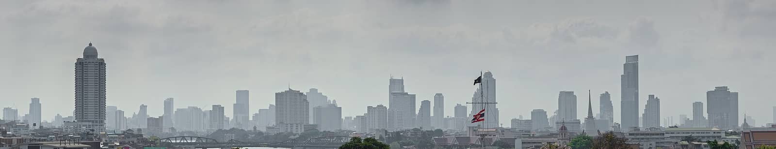 Skyline of Bangkok seen from the Wat Arun