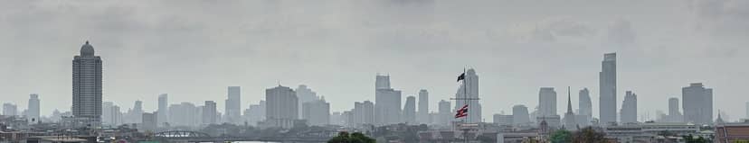 Skyline of Bangkok seen from the Wat Arun