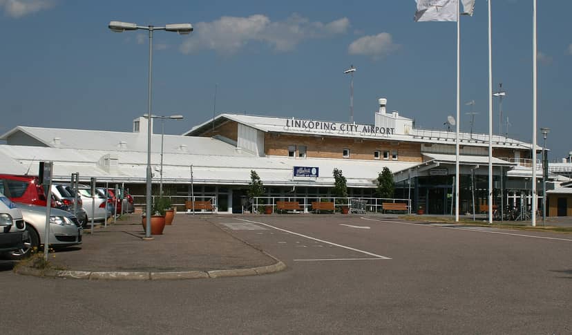 The terminal building at Linköping City Airport