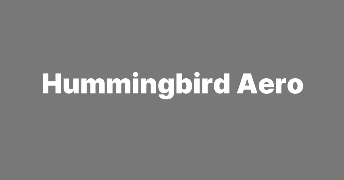 Photo: Hummingbird Aero LLC, from the company website
