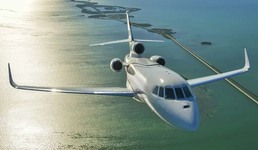 Dassault Falcon business jet of the type Taylor Swift flies