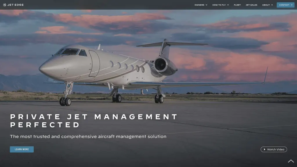 Jet Select Aviation website screenshot
