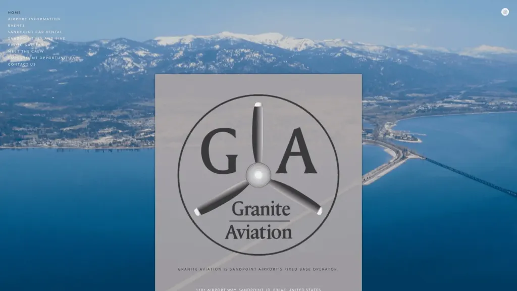 Granite Aviation website screenshot