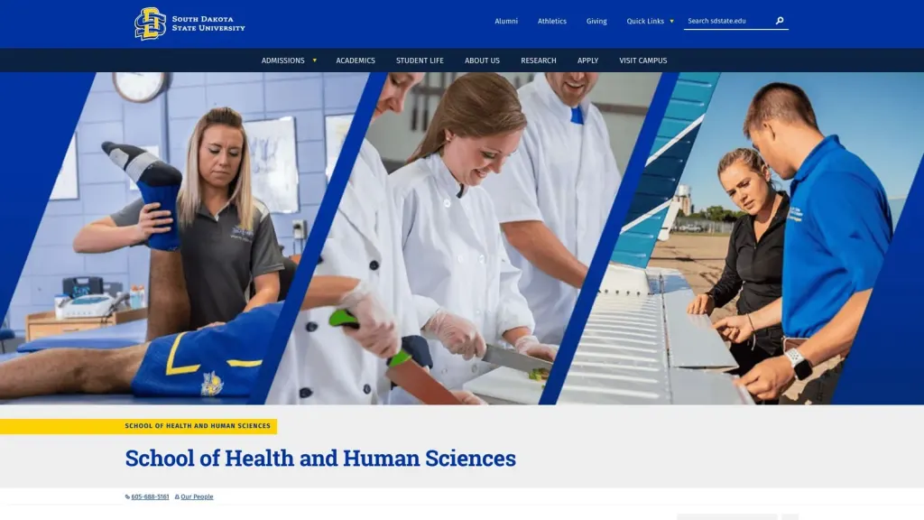 South Dakota State University website screenshot
