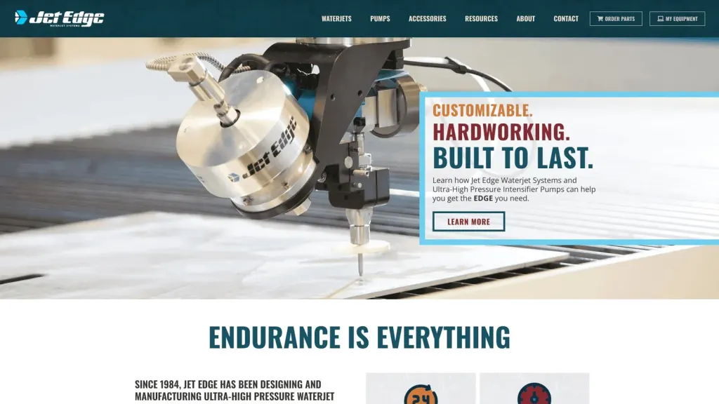 Jet Edge International website screenshot