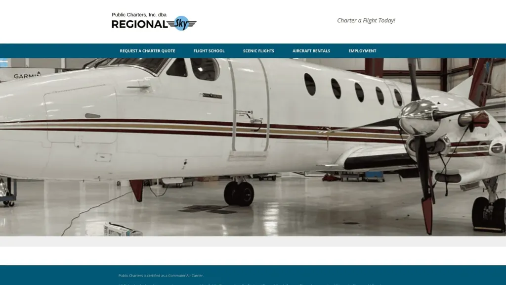 Regional Sky website screenshot