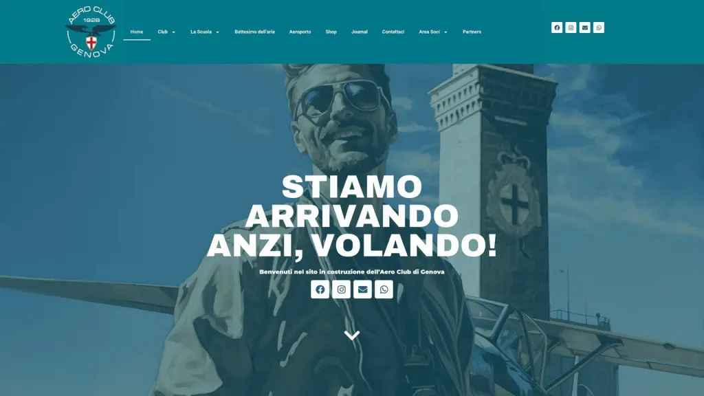 Aeroclub di Genova website screenshot