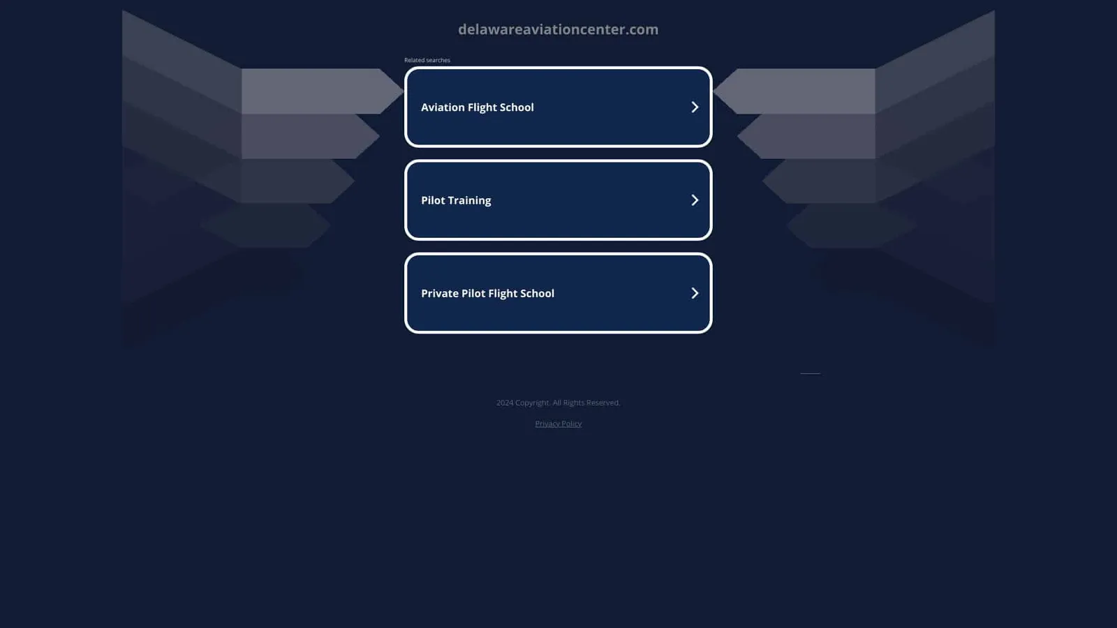 Delaware Aviation Center, LLC website screenshot