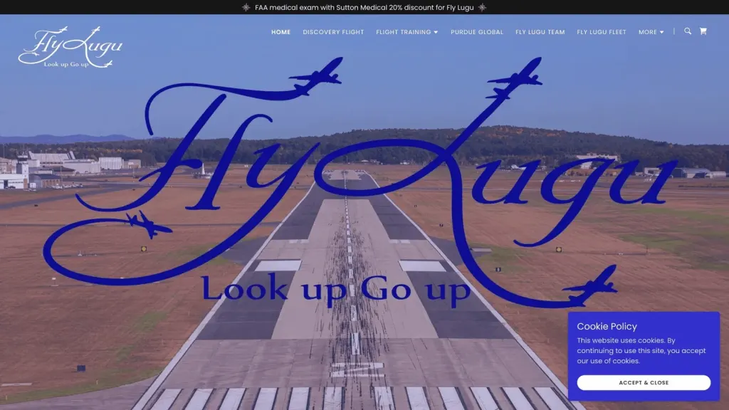 Fly Lugu Flight Training website screenshot