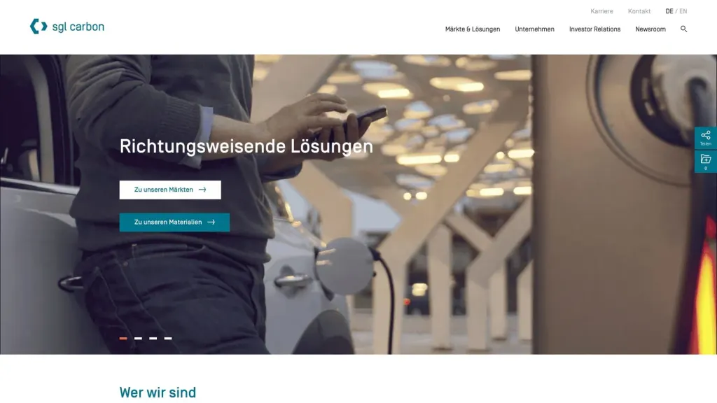 SGL Carbon website screenshot