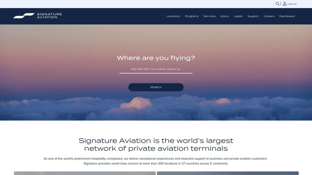 Meridian Air Charter website screenshot