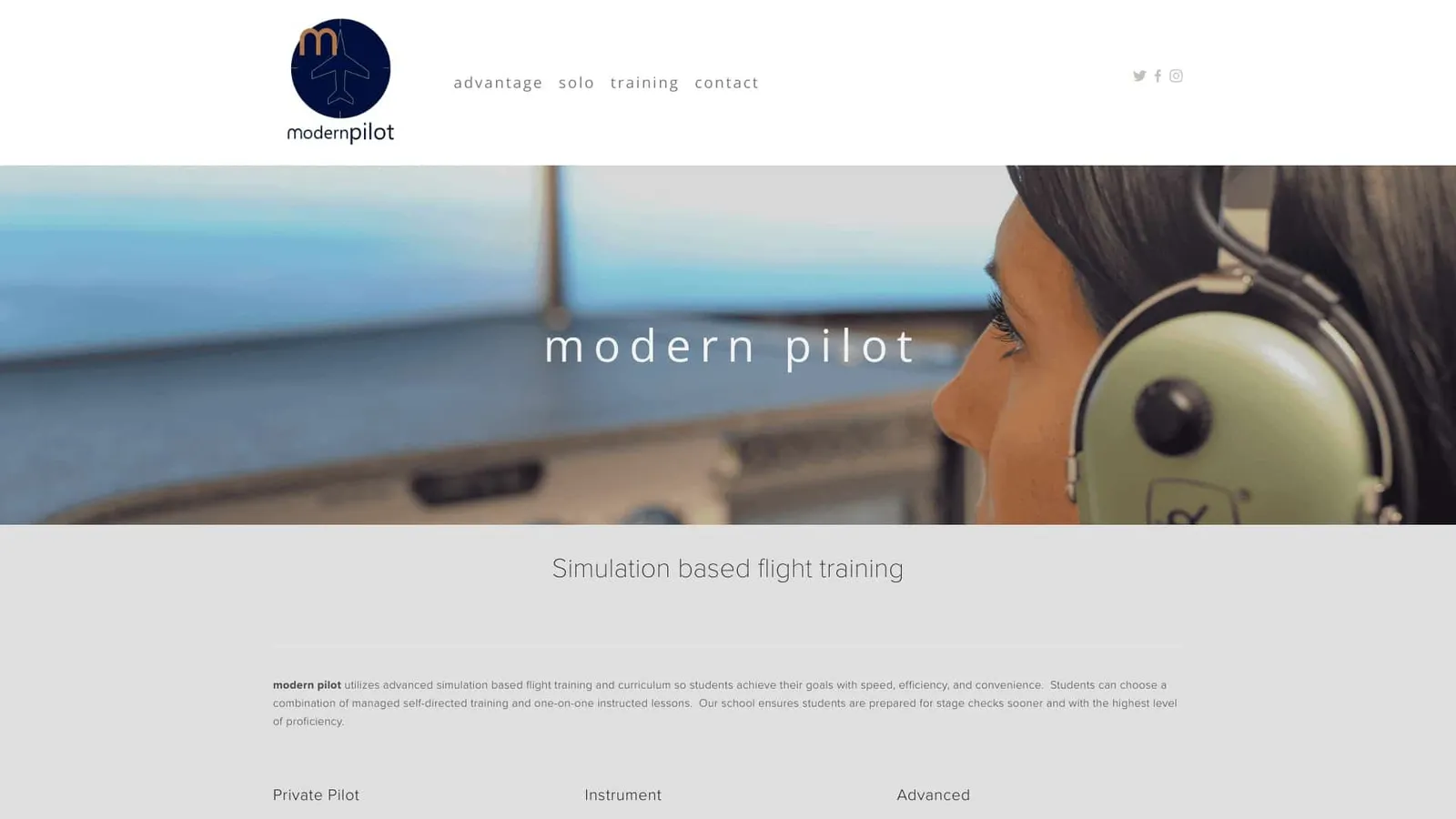 Modern Pilot website screenshot