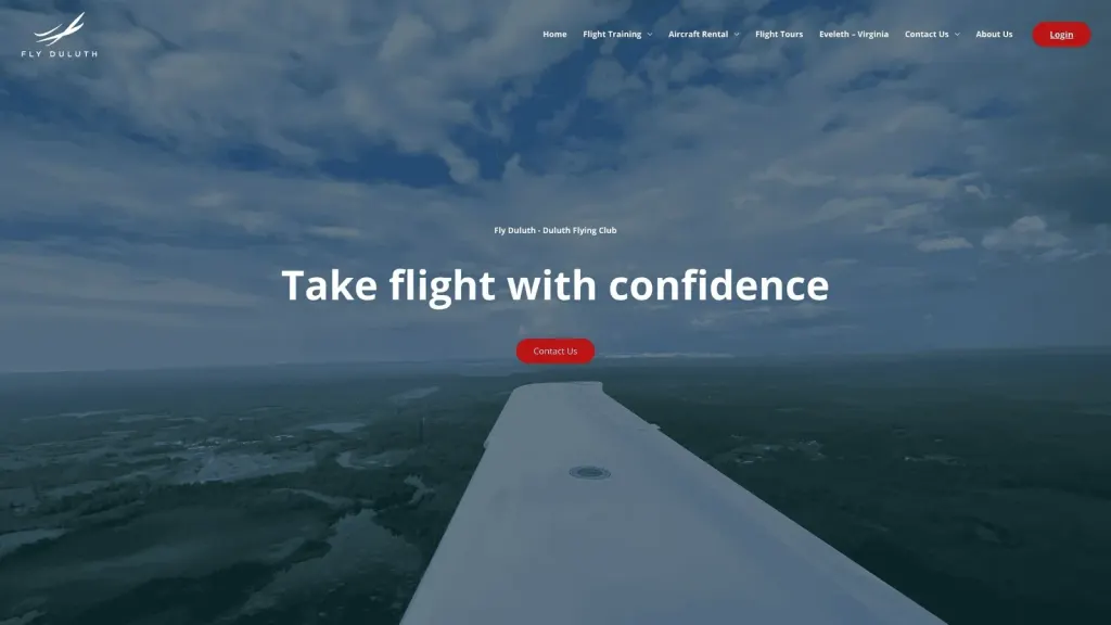 Fly Duluth-Duluth Flying Club website screenshot
