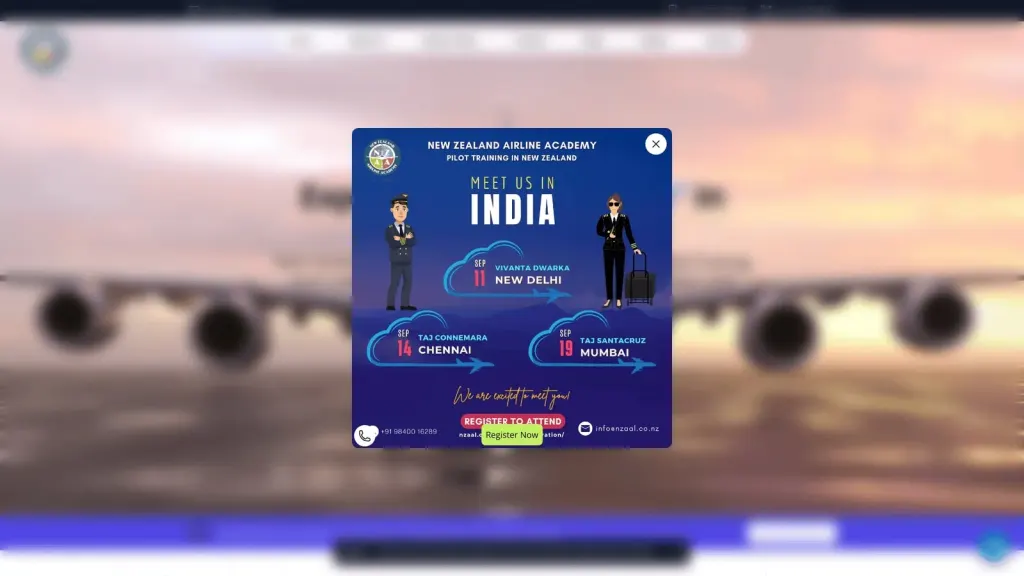 New Zealand Airline Academy Limited website screenshot