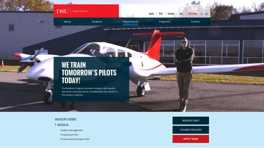 Delaware State University website screenshot
