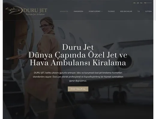 Picture of DURU JET company website.