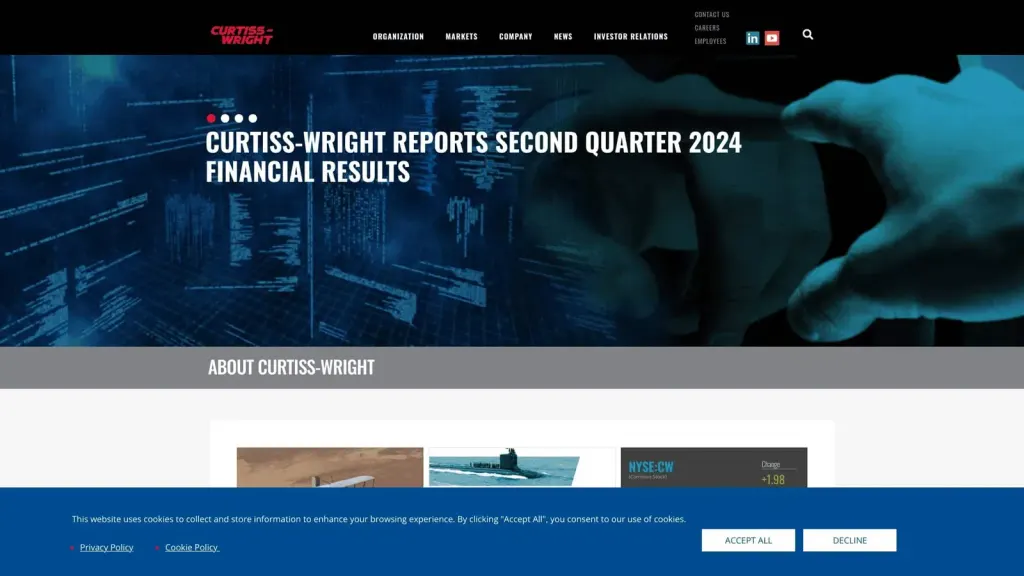 Curtiss-Wright Corporation website screenshot