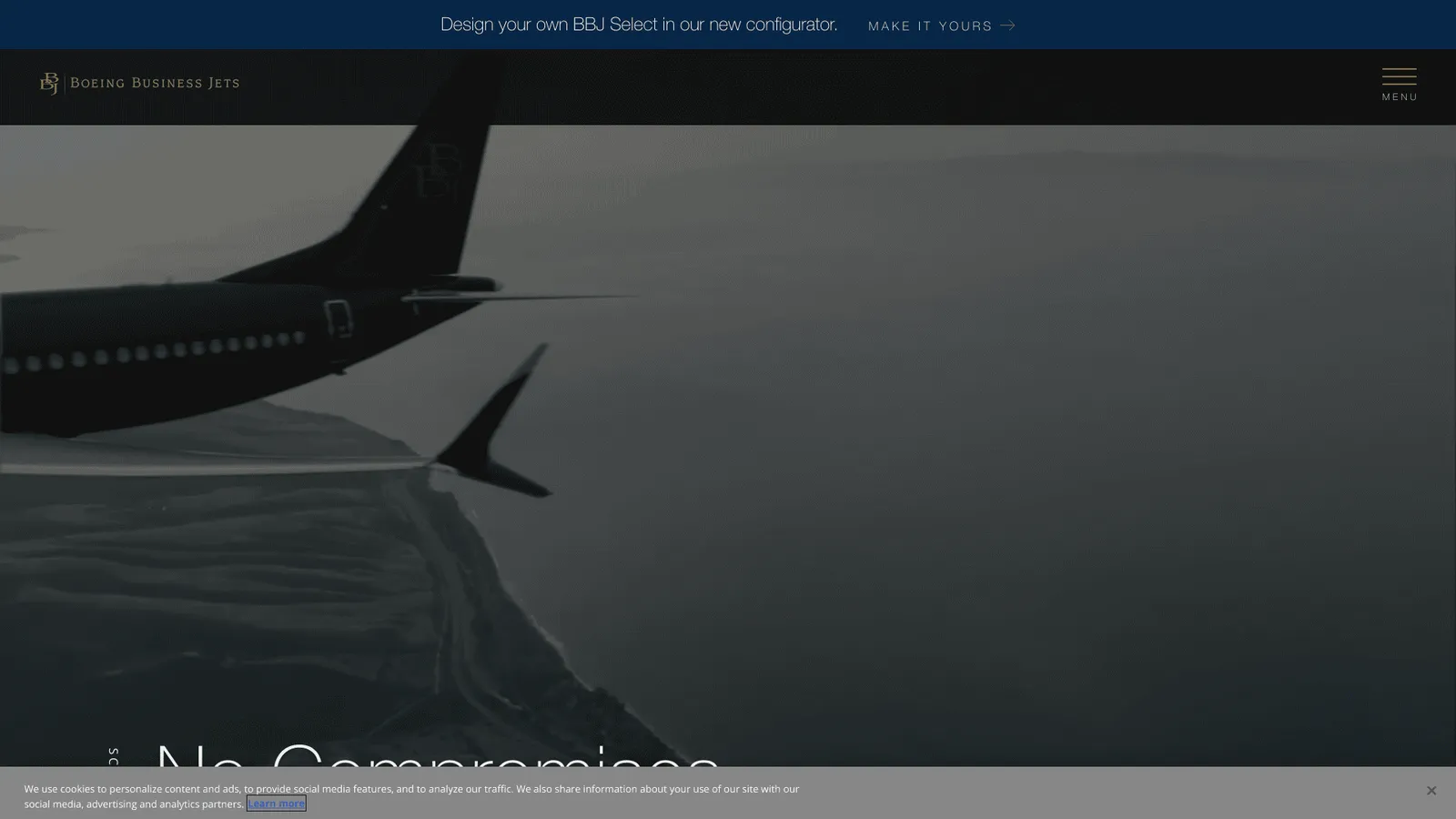 Boeing Business Jets website screenshot