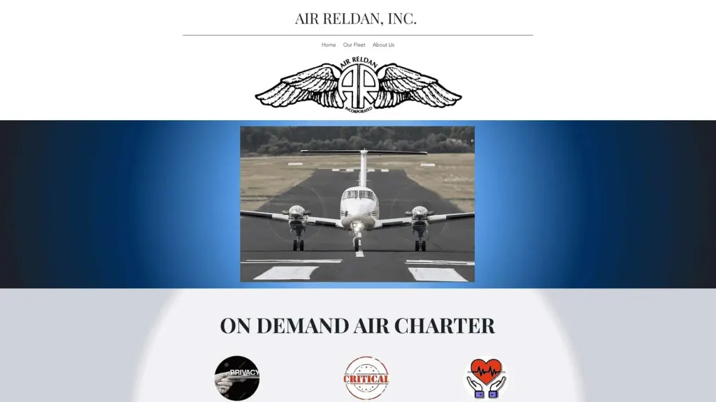Air Reldan Inc. website screenshot
