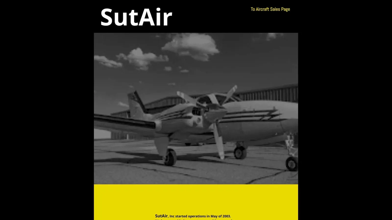 SutAir, Inc. website screenshot