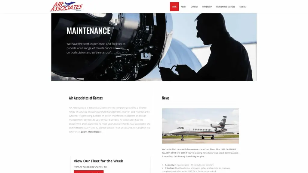 Air Associates of Kansas website screenshot