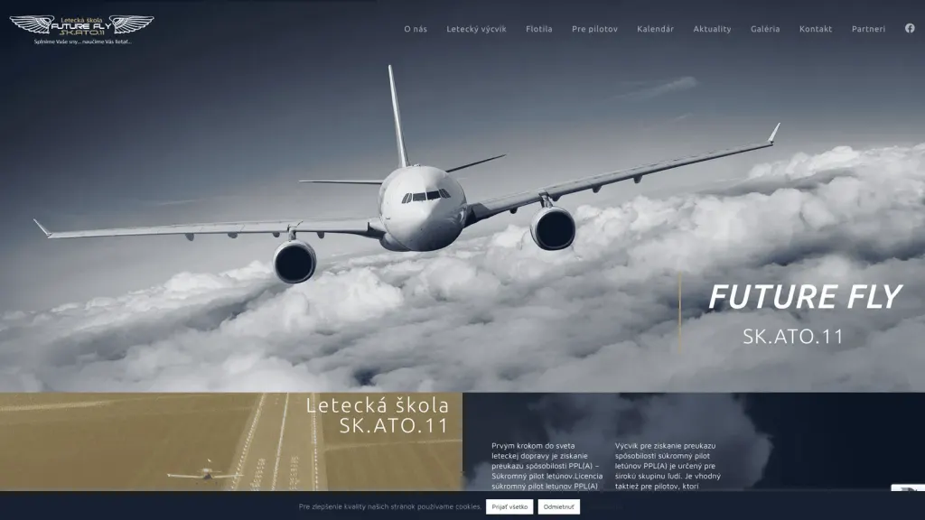 SNA Letecka skola Kosice website screenshot
