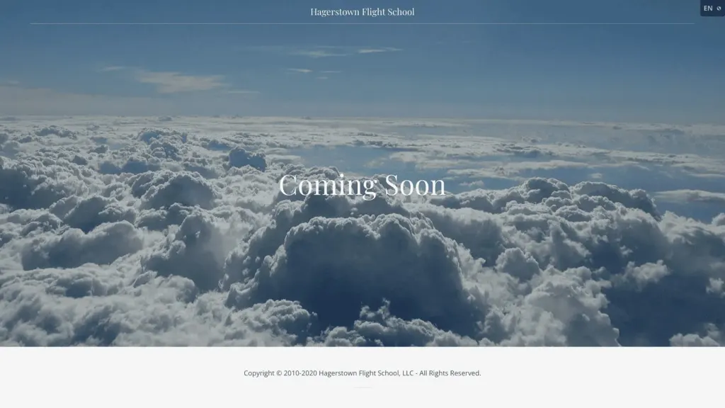 Hagerstown Flight School, LLC website screenshot