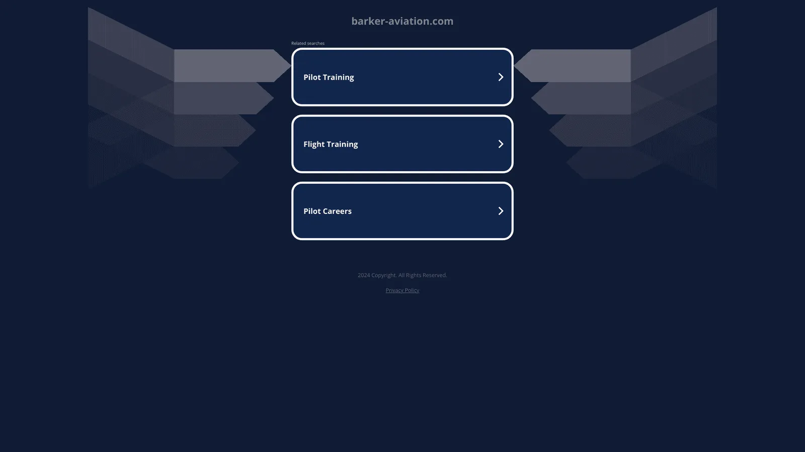 Barker Aviation LLC website screenshot