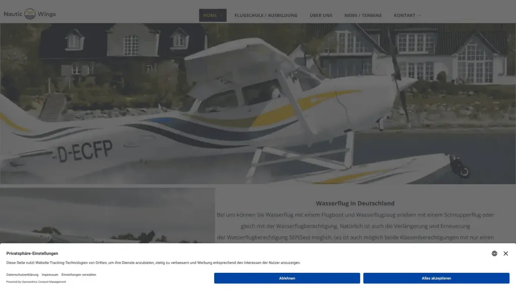 Nautic-Wings GmbH website screenshot