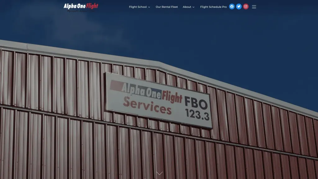 Alpha-One Flight Services website screenshot