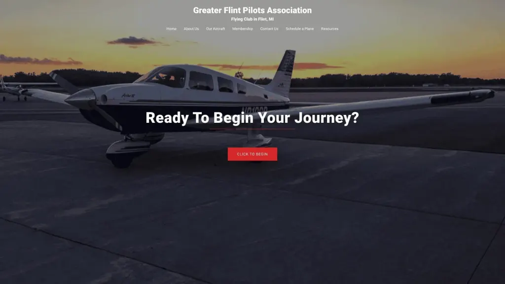 GFPA - Greater Flint Pilots Association website screenshot