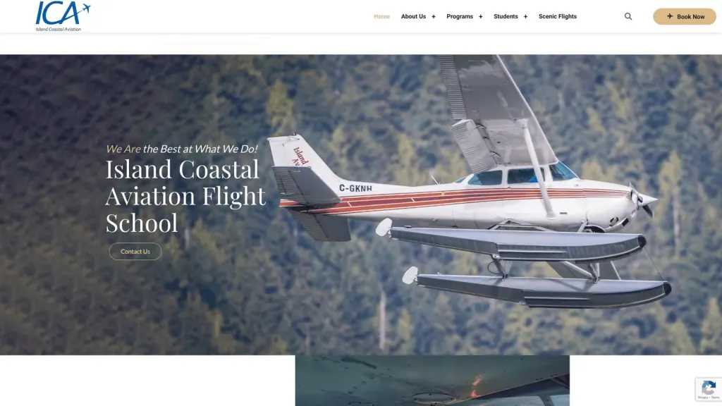Island Coastal Aviation Inc website screenshot