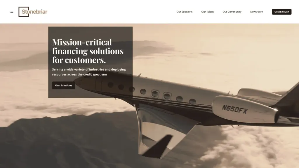 Stonebriar Commercial Finance website screenshot