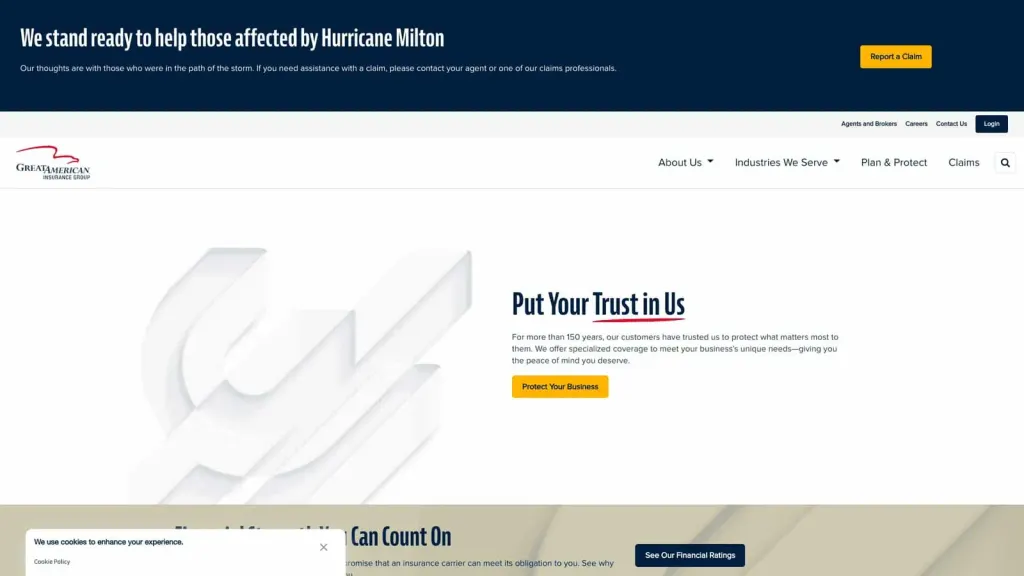 Great American Insurance Group website screenshot