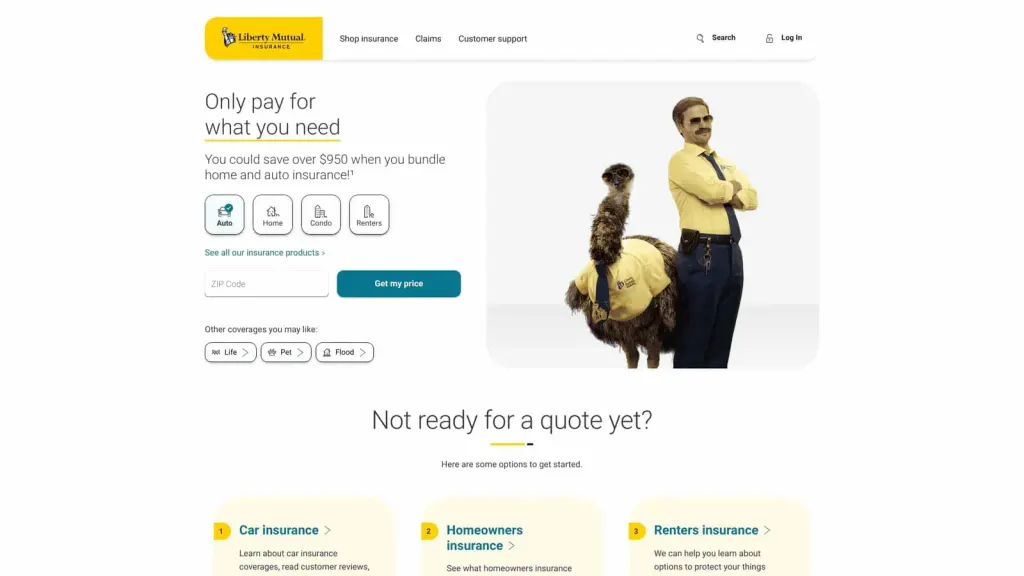 Liberty Mutual Aerospace website screenshot