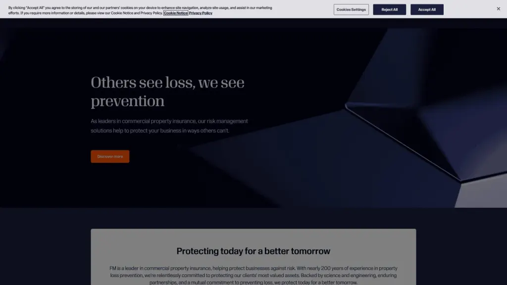 FM Global Aviation website screenshot