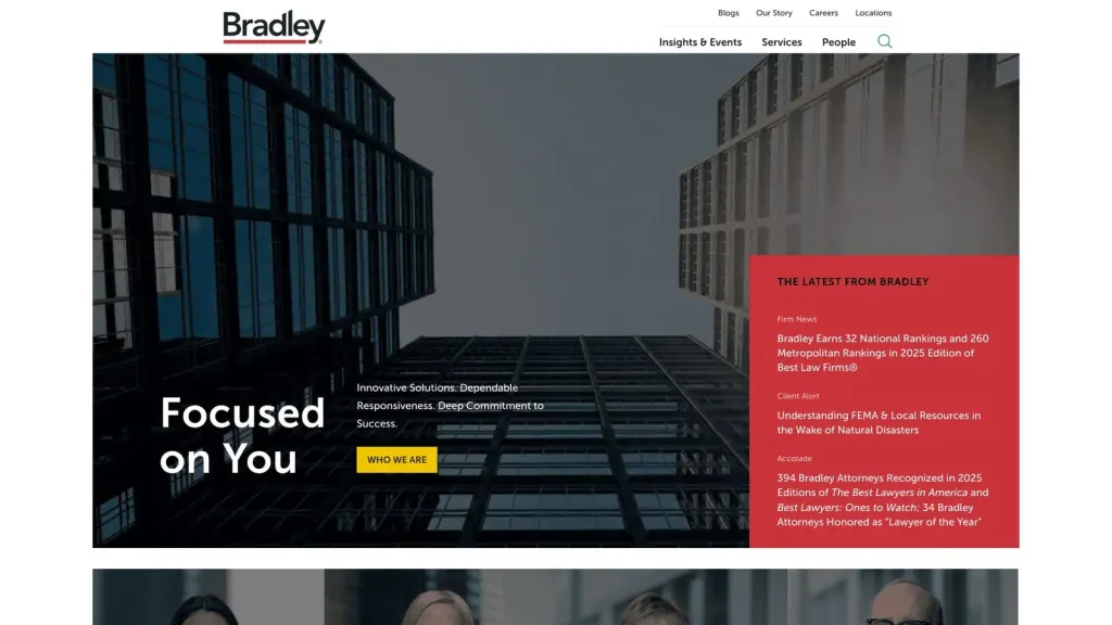 Bradley Arant Boult Cummings LLP website screenshot
