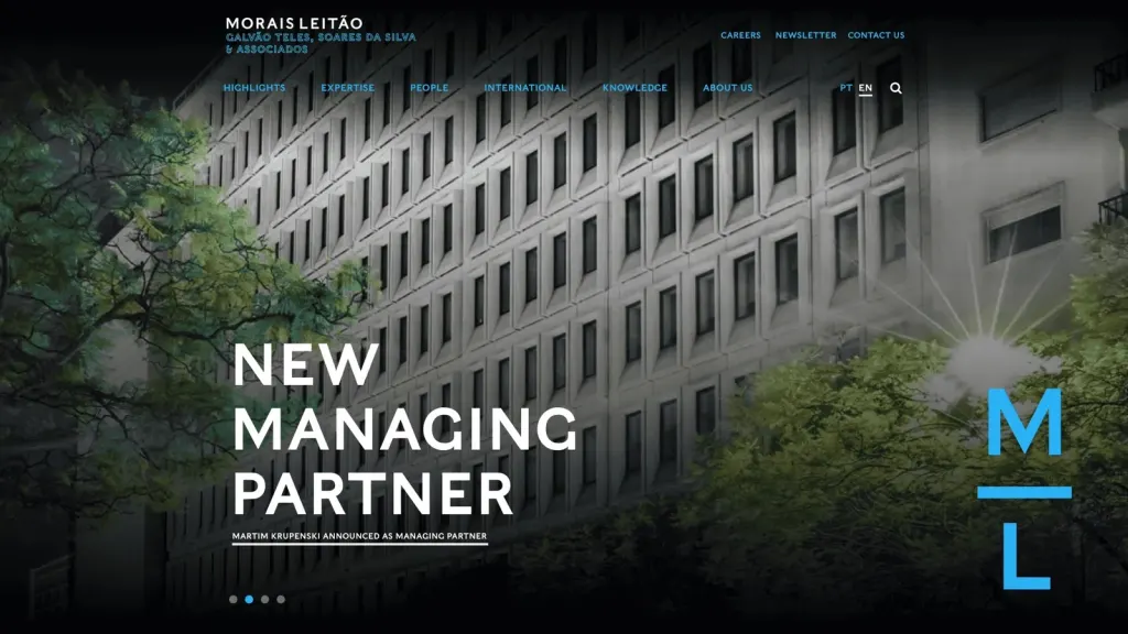 Morais Leitão website screenshot