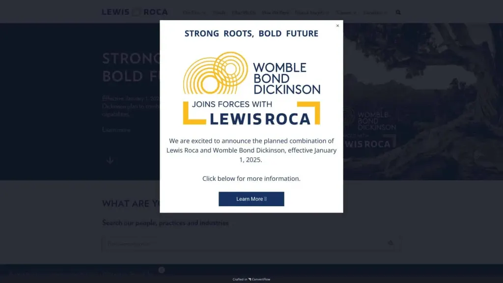 Lewis Roca Rothgerber Christie LLP website screenshot