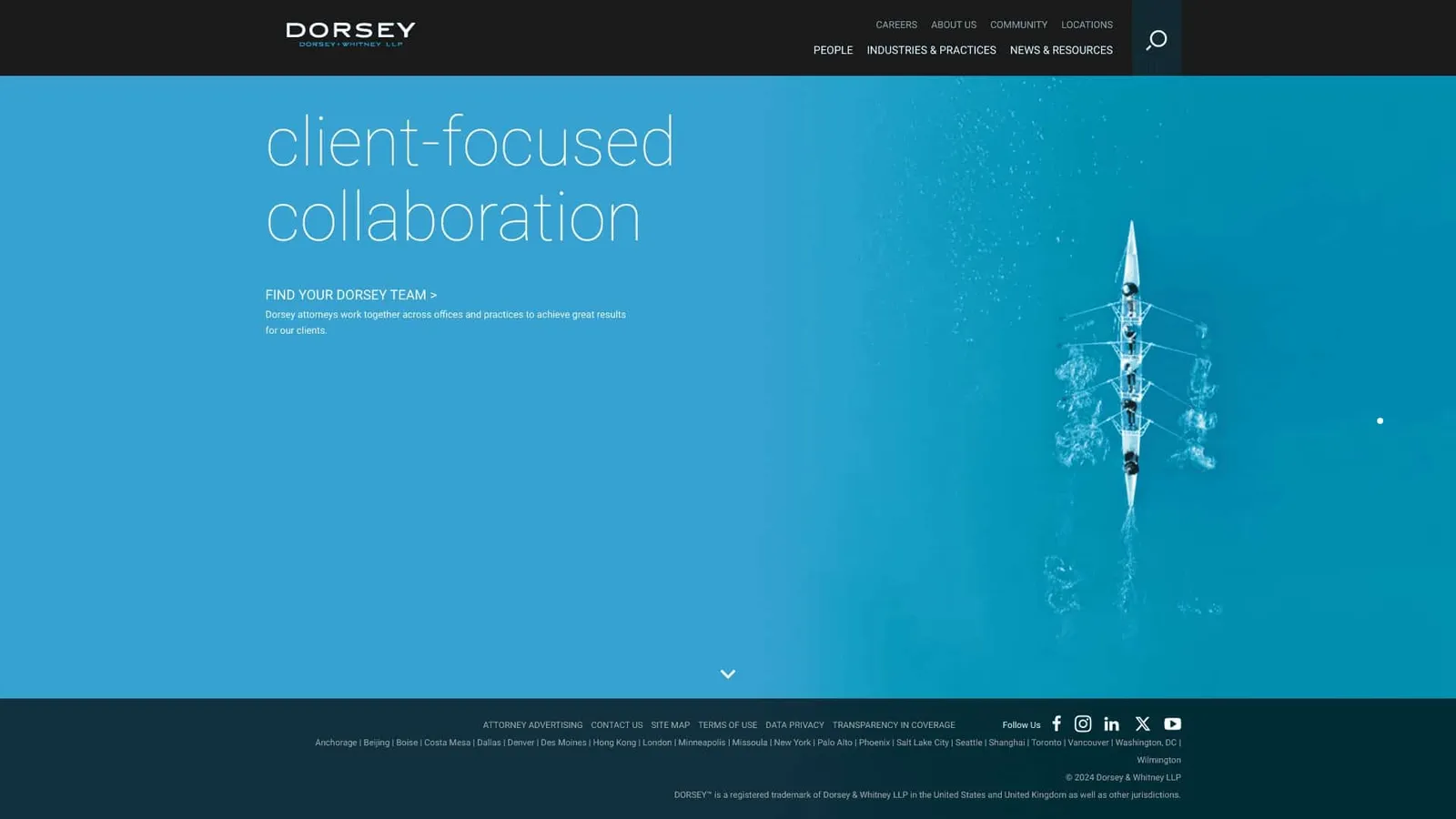 Dorsey & Whitney LLP website screenshot