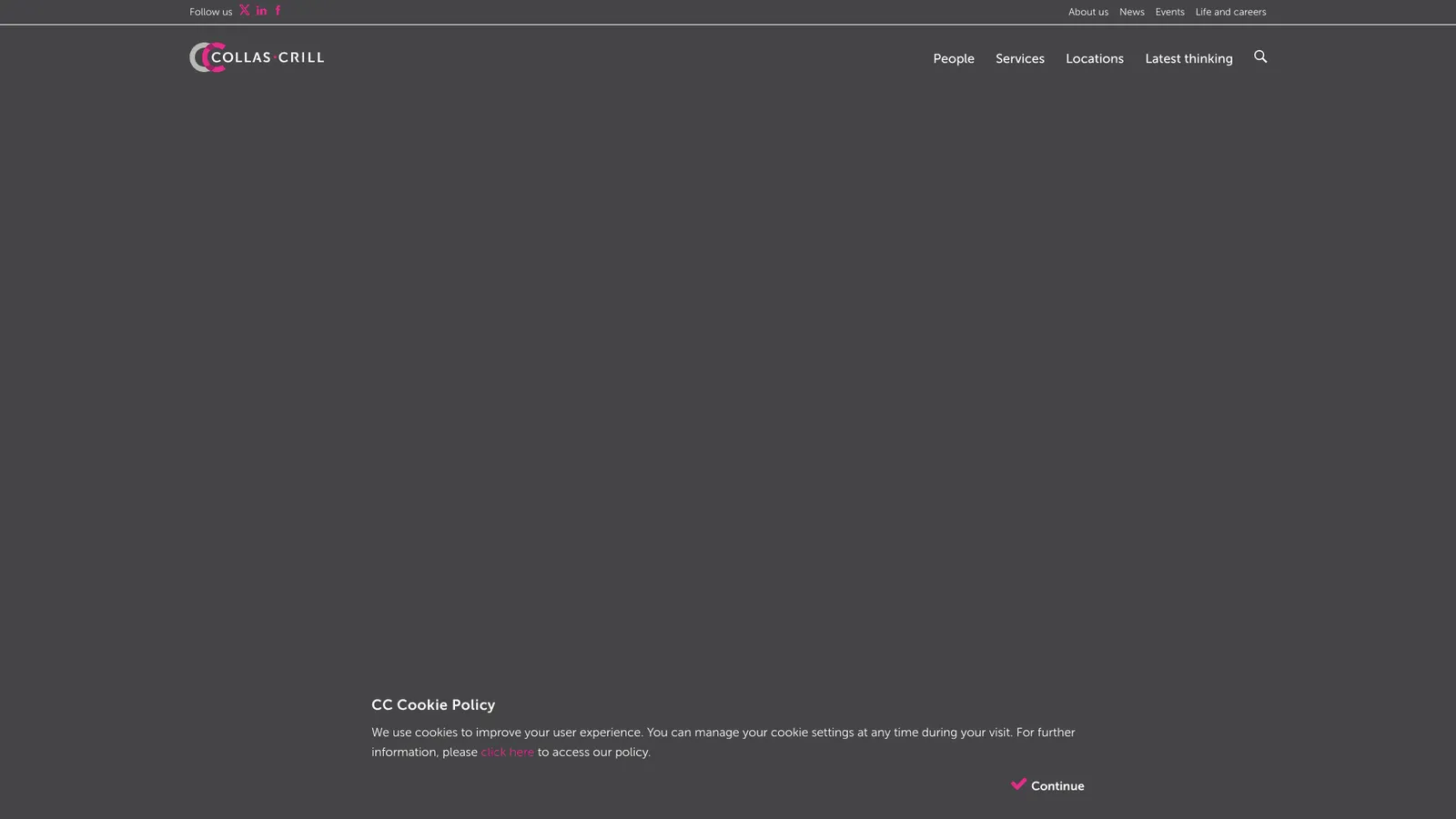 Collas Crill website screenshot