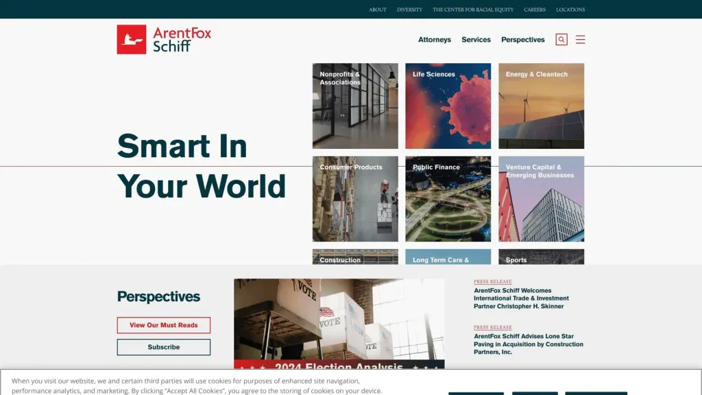 Schiff Hardin LLP website screenshot