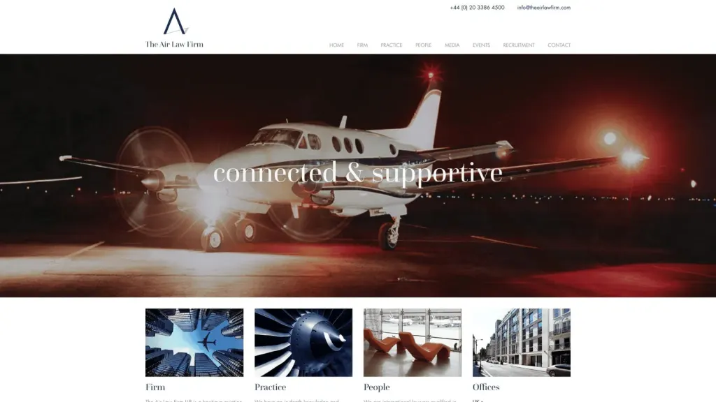 The Air Law Firm LLP website screenshot